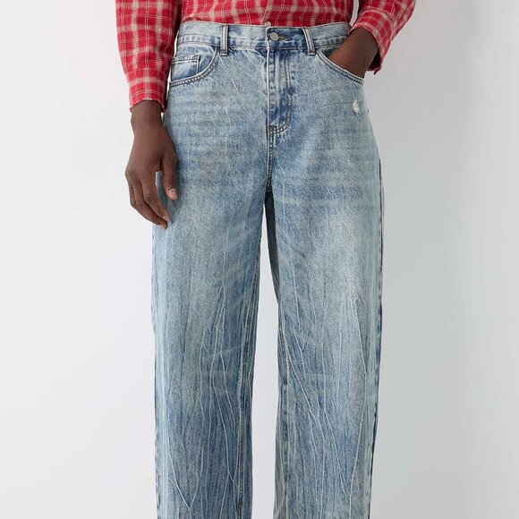 BNWT SS25 FOUND DISTRESSED FADED JEANS 32 - Picture 10 of 11